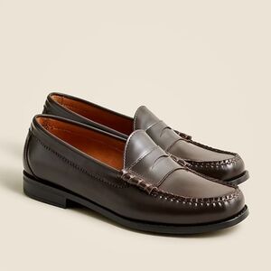 New! J. Crew Camden Leather Loafers in Dress Brown